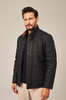 Vyriška odinė striukė grafito spalvos