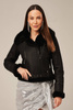 Shearling aviatoriaus striukė moterims